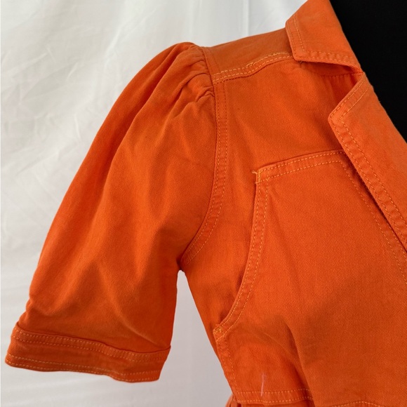 Orange Denim Women's Romper - Picture 3 of 11